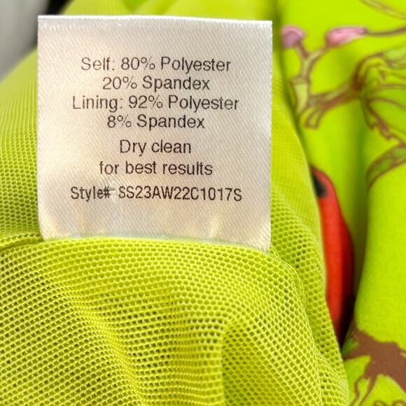 ALIÉTTE Floral Ruched Mini Dress 4 Green NEW - Picture 10 of 11